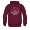 Oklahoma Hoodie - State Design Unisex Oklahoma Hooded Sweatshirt - burgundy