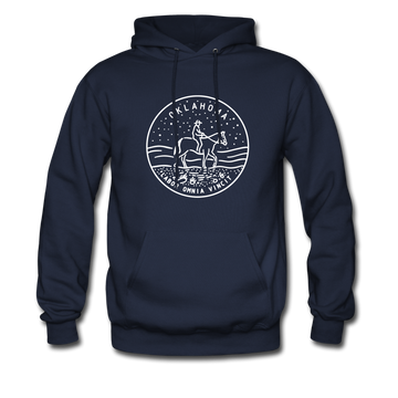 Oklahoma Hoodie - State Design Unisex Oklahoma Hooded Sweatshirt - navy