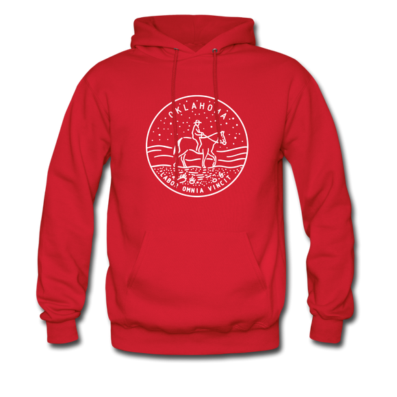 Oklahoma Hoodie - State Design Unisex Oklahoma Hooded Sweatshirt - red
