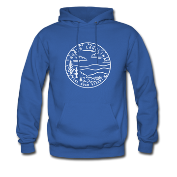 North Carolina Hoodie - State Design Unisex North Carolina Hooded Sweatshirt - royal blue