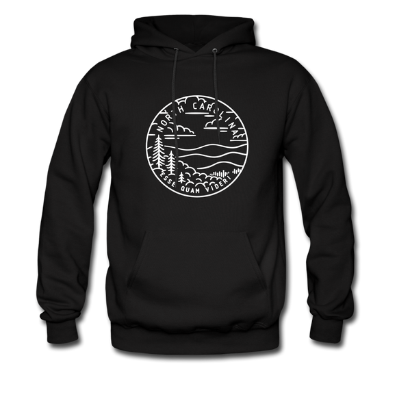 North Carolina Hoodie - State Design Unisex North Carolina Hooded Sweatshirt - black