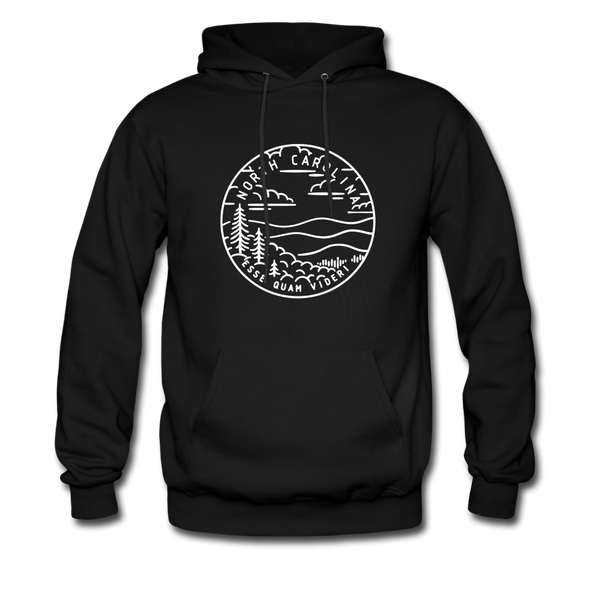 North Carolina Hoodie - State Design Unisex North Carolina Hooded Sweatshirt - black