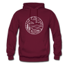 North Carolina Hoodie - State Design Unisex North Carolina Hooded Sweatshirt - burgundy