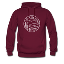North Carolina Hoodie - State Design Unisex North Carolina Hooded Sweatshirt - burgundy