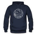 North Carolina Hoodie - State Design Unisex North Carolina Hooded Sweatshirt - navy