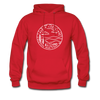 North Carolina Hoodie - State Design Unisex North Carolina Hooded Sweatshirt - red