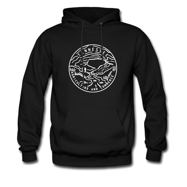 Tennessee Hoodie - State Design Unisex Tennessee Hooded Sweatshirt - black