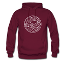 Tennessee Hoodie - State Design Unisex Tennessee Hooded Sweatshirt - burgundy