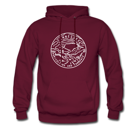 Tennessee Hoodie - State Design Unisex Tennessee Hooded Sweatshirt - burgundy
