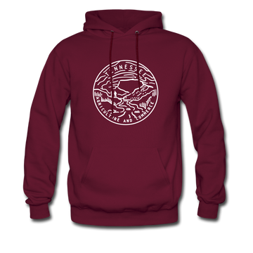 Tennessee Hoodie - State Design Unisex Tennessee Hooded Sweatshirt - burgundy