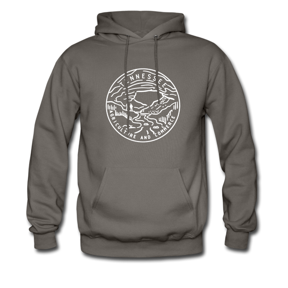 Tennessee Hoodie - State Design Unisex Tennessee Hooded Sweatshirt - asphalt gray