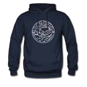 Tennessee Hoodie - State Design Unisex Tennessee Hooded Sweatshirt - navy