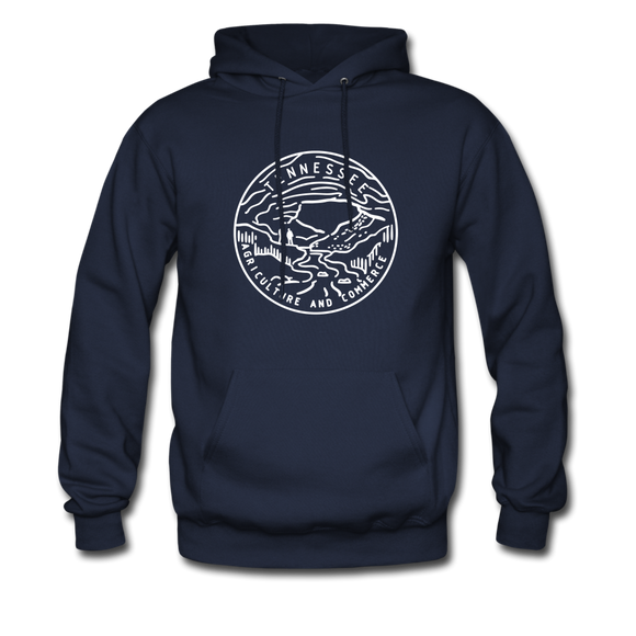 Tennessee Hoodie - State Design Unisex Tennessee Hooded Sweatshirt - navy
