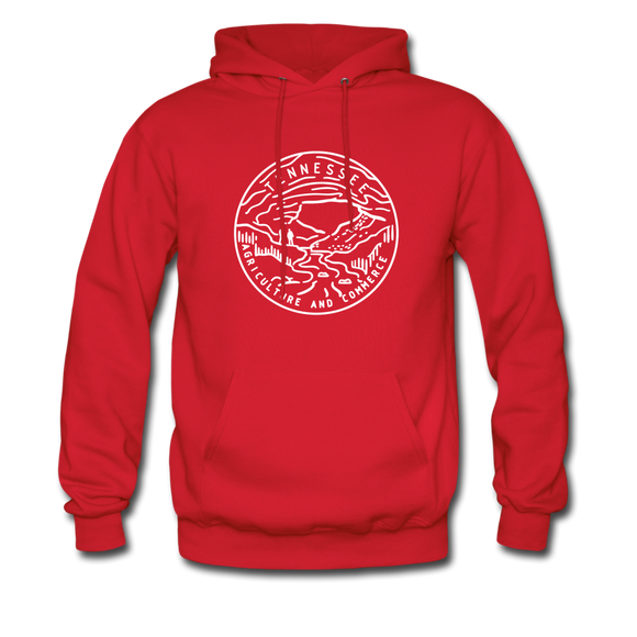Tennessee Hoodie - State Design Unisex Tennessee Hooded Sweatshirt - red