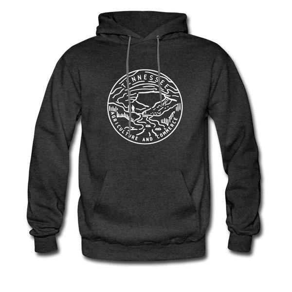 Tennessee Hoodie - State Design Unisex Tennessee Hooded Sweatshirt - charcoal gray
