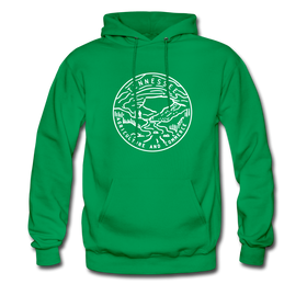 Tennessee Hoodie - State Design Unisex Tennessee Hooded Sweatshirt - kelly green