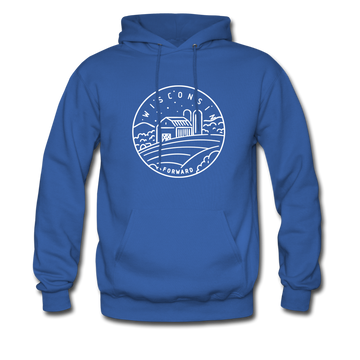 Wisconsin Hoodie - State Design Unisex Wisconsin Hooded Sweatshirt - royal blue
