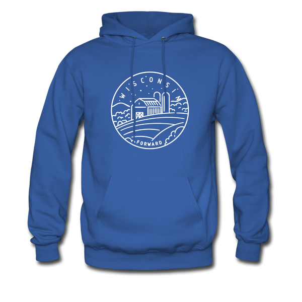 Wisconsin Hoodie - State Design Unisex Wisconsin Hooded Sweatshirt - royal blue