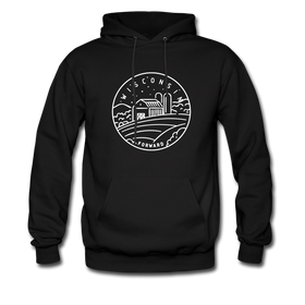 Wisconsin Hoodie - State Design Unisex Wisconsin Hooded Sweatshirt - black