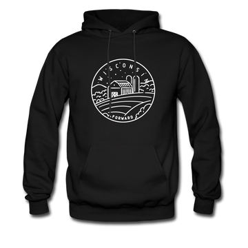 Wisconsin Hoodie - State Design Unisex Wisconsin Hooded Sweatshirt - black