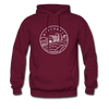 Wisconsin Hoodie - State Design Unisex Wisconsin Hooded Sweatshirt - burgundy