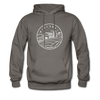Wisconsin Hoodie - State Design Unisex Wisconsin Hooded Sweatshirt - asphalt gray