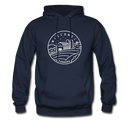Wisconsin Hoodie - State Design Unisex Wisconsin Hooded Sweatshirt - navy