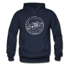 Wisconsin Hoodie - State Design Unisex Wisconsin Hooded Sweatshirt - navy