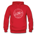 Wisconsin Hoodie - State Design Unisex Wisconsin Hooded Sweatshirt - red