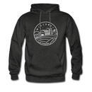 Wisconsin Hoodie - State Design Unisex Wisconsin Hooded Sweatshirt - charcoal gray