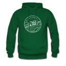 Wisconsin Hoodie - State Design Unisex Wisconsin Hooded Sweatshirt - forest green