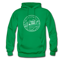 Wisconsin Hoodie - State Design Unisex Wisconsin Hooded Sweatshirt - kelly green