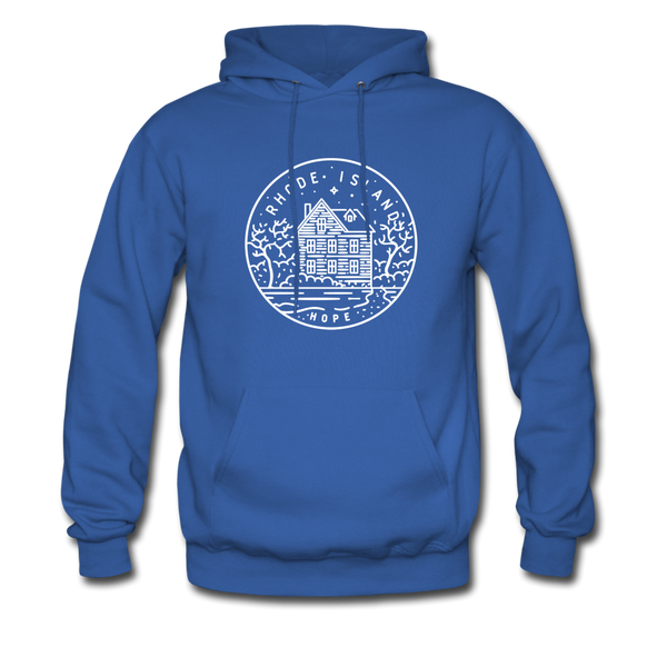 Rhode Island Hoodie - State Design Unisex Rhode Island Hooded Sweatshirt - royal blue