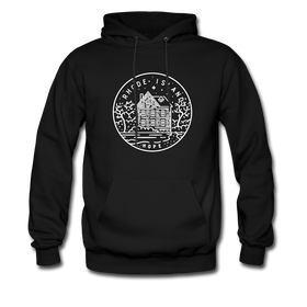 Rhode Island Hoodie - State Design Unisex Rhode Island Hooded Sweatshirt - black