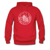 Rhode Island Hoodie - State Design Unisex Rhode Island Hooded Sweatshirt - red