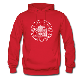 Rhode Island Hoodie - State Design Unisex Rhode Island Hooded Sweatshirt - red