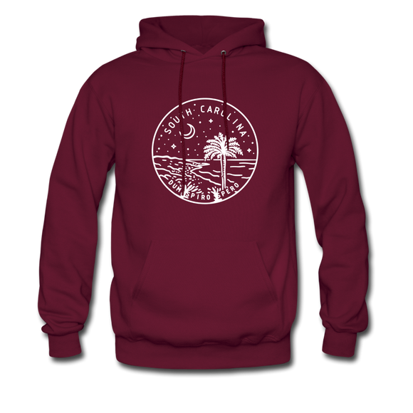 South Carolina Hoodie - State Design Unisex South Carolina Hooded Sweatshirt - burgundy