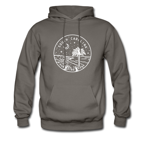 South Carolina Hoodie - State Design Unisex South Carolina Hooded Sweatshirt - asphalt gray
