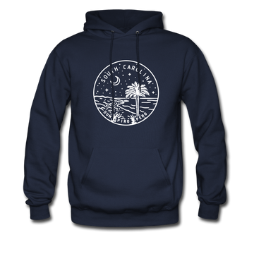 South Carolina Hoodie - State Design Unisex South Carolina Hooded Sweatshirt - navy