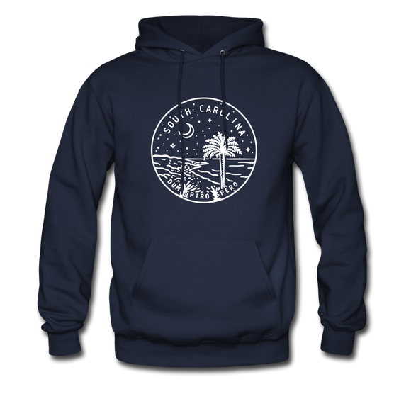 South Carolina Hoodie - State Design Unisex South Carolina Hooded Sweatshirt - navy