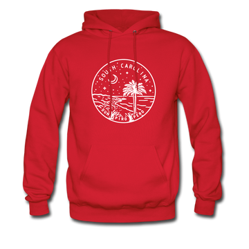South Carolina Hoodie - State Design Unisex South Carolina Hooded Sweatshirt - red