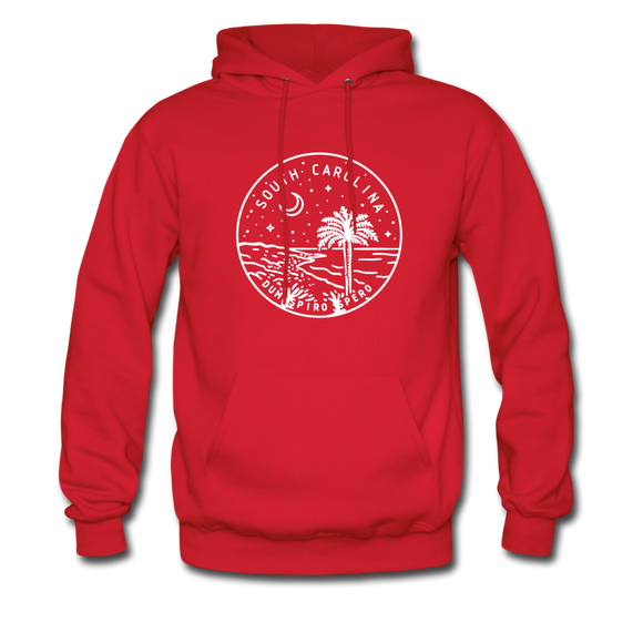 South Carolina Hoodie - State Design Unisex South Carolina Hooded Sweatshirt - red