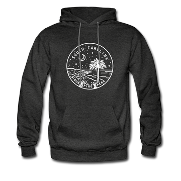 South Carolina Hoodie - State Design Unisex South Carolina Hooded Sweatshirt - charcoal gray
