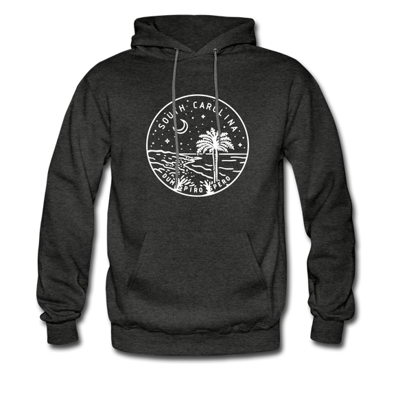 South Carolina Hoodie - State Design Unisex South Carolina Hooded Sweatshirt - charcoal gray