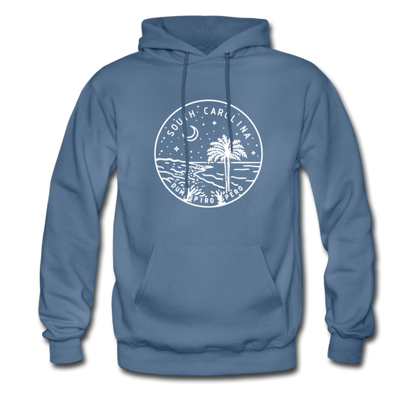 South Carolina Hoodie - State Design Unisex South Carolina Hooded Sweatshirt - denim blue