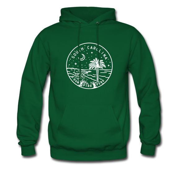 South Carolina Hoodie - State Design Unisex South Carolina Hooded Sweatshirt - forest green