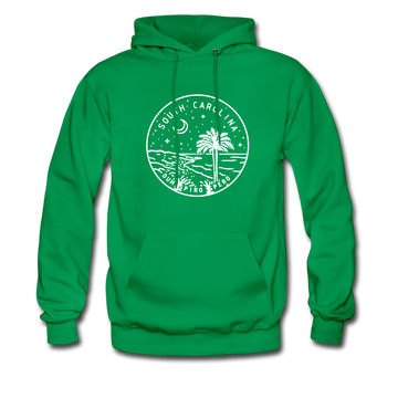 South Carolina Hoodie - State Design Unisex South Carolina Hooded Sweatshirt - kelly green