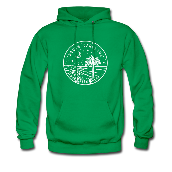 South Carolina Hoodie - State Design Unisex South Carolina Hooded Sweatshirt - kelly green