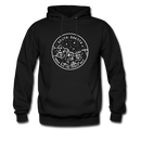 South Dakota Hoodie - State Design Unisex South Dakota Hooded Sweatshirt - black