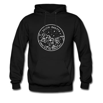 South Dakota Hoodie - State Design Unisex South Dakota Hooded Sweatshirt - black
